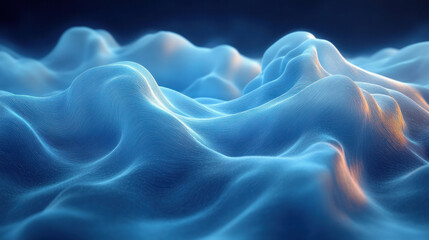 Obraz premium Blue backgrounds with soft, flowing light patterns mimicking the movement of water