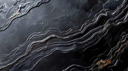 Fototapeta premium Black gold marble texture background (2)