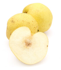 Comice Pear Isolated On White Background - stock photo
