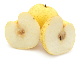 Comice Pear Isolated On White Background - stock photo
