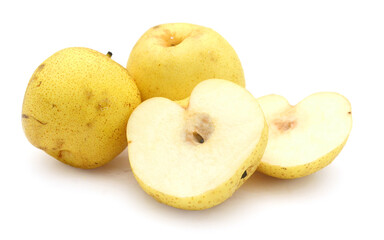 Comice Pear Isolated On White Background - stock photo
