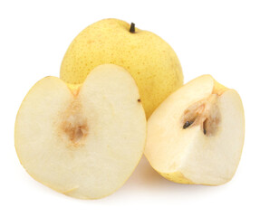 Comice Pear Isolated On White Background - stock photo
