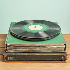 A classic vinyl record 