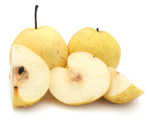 Comice Pear Isolated On White Background - stock photo
