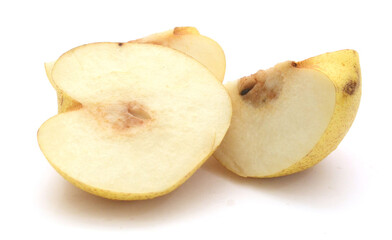 Comice Pear Isolated On White Background - stock photo
