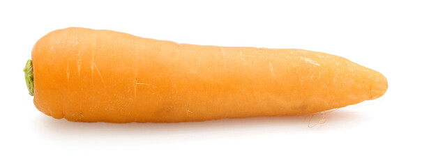 There are carrots on a white background - stock photo
