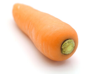 There are carrots on a white background - stock photo
