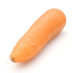 There are carrots on a white background - stock photo
