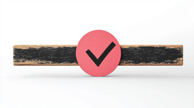 quality check stamp on wooden sign, symbolizing approval and reliability. This conveys trust and assurance in product quality