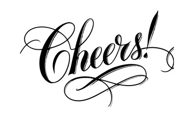 Cheers Congratulate Appreciation quotes Calligraphy & Vintage Typography Stylish Script Lettering 