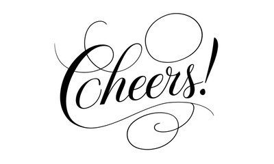 Cheers Congratulate Appreciation quotes Calligraphy & Vintage Typography Stylish Script Lettering 