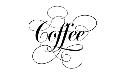 Coffee Calligraphy & Vintage Typography Stylish Script Lettering