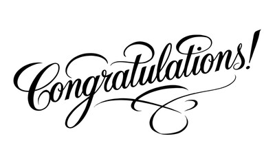 Congratulations Congratulate Appreciation quotes Calligraphy & Vintage Typography Stylish Script Lettering