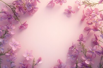 Fototapeta premium Romantic Dragon-Themed Valentine's Day Background with Floral Accents and Soft Color Palette