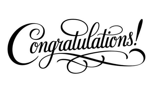Congratulations Congratulate Appreciation quotes Calligraphy & Vintage Typography Stylish Script Lettering