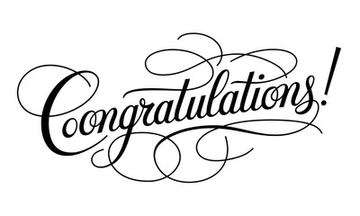 Congratulations Congratulate Appreciation quotes Calligraphy & Vintage Typography Stylish Script Lettering