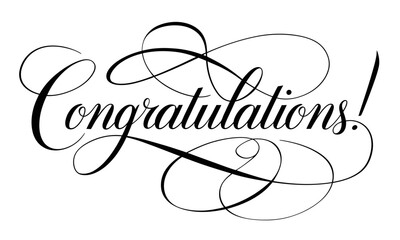 Congratulations Congratulate Appreciation quotes Calligraphy & Vintage Typography Stylish Script Lettering