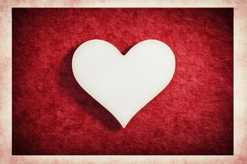 Fototapeta premium Heart Shape Decor on Red Background for Valentine's Day Celebration and Decorations