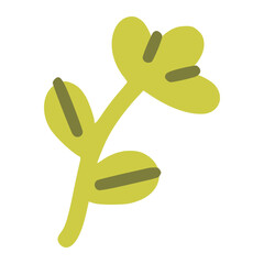 Fototapeta premium Little green flower with children style