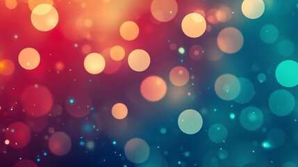 Obraz premium Bright and vibrant abstract pattern with bold teal and red gradients, blurred and glowing, dynamic and energetic