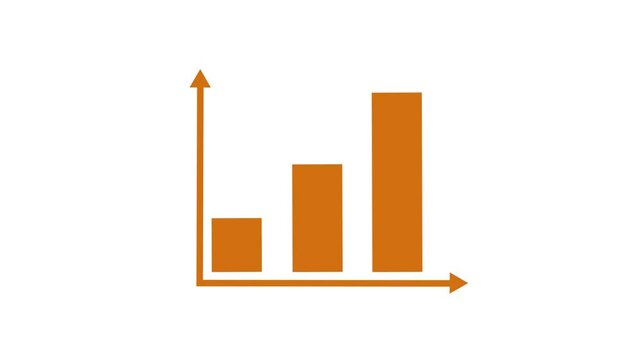 Simple Black Bar Chart Icon, Simple black bar chart icon with three ascending bars and axes