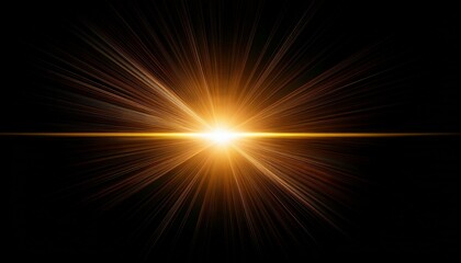 Obraz premium easy to add lens flare effects for overlay designs or screen blending mode to make high quality images abstract sun burst digital flare iridescent glare over black background