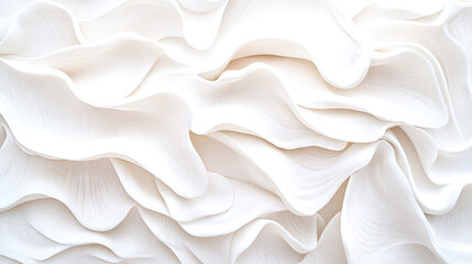Fototapeta premium Delicate White Textured Waves, a Seamless Abstract Background