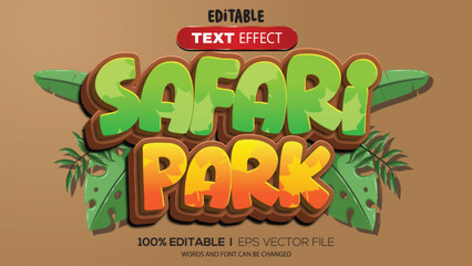 3d text effect jungle theme