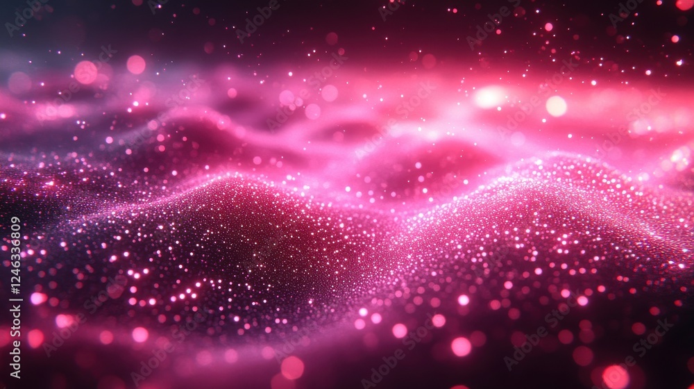 Poster technology background with glowing data nodes and seamless connectivity