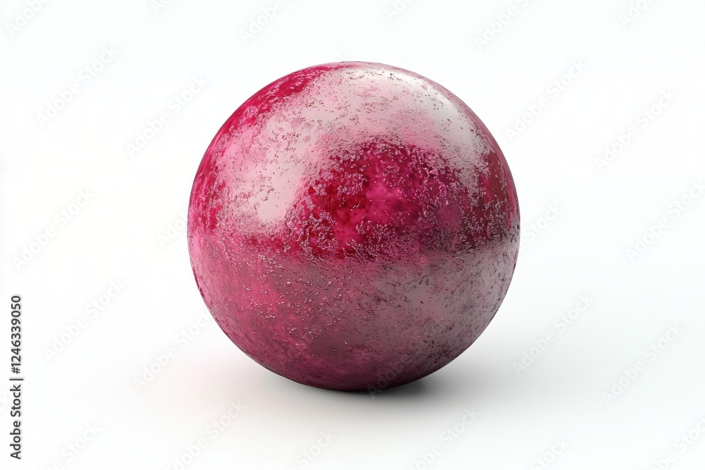 Poster abstract sphere in deep red tones on white background modern art design element concept