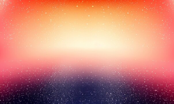 A bright orange and blue background with a lot of stars