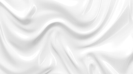 Obraz premium Pantone Cloud Dancer Color of the year 2026. Soft fluid motion abstract background. White glossy liquid waves forming soft fluid texture. 