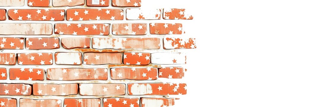 Aged Brickwork with Patriotism's Whisper