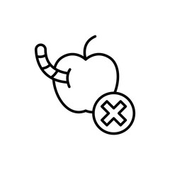 Bad quality apple outline icons, minimalist vector illustration ,simple transparent graphic element .Isolated on white background