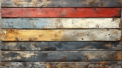 weathered wooden planks with faded white paint background
