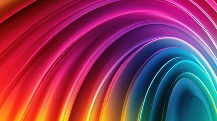 Fototapeta premium Abstract Colorful Curved Lines