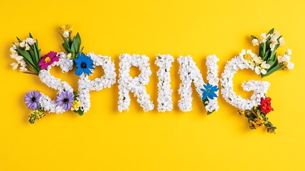The Beauty of Spring Captured in a Colorful Floral Typography Design