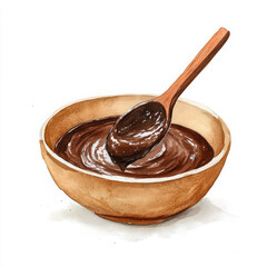 Delicious chocolate cream in bowl offers delightful, tempting look