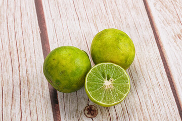Fresh sour green lime fruit