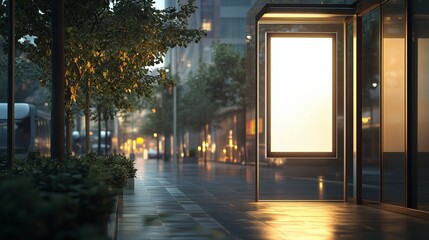 A modern citylight advertising display