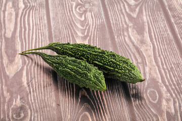 Natural raw ripe green bitter melon