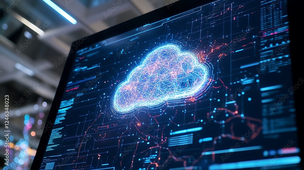 Poster exploring the future of cloud technology in a digital environment