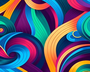Naklejka premium Psychedelic abstract background with swirls