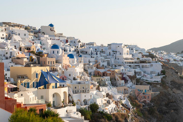 Santorini, Vulkaninsel in der griechischen Ägäis, Epizentrum von Erdbeben.