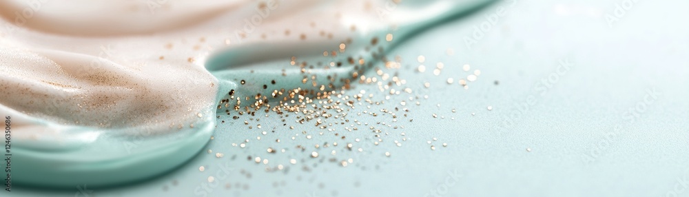 Poster a smooth gradient transitions from deep emerald green to soft pastel mint, creating a calming backdr