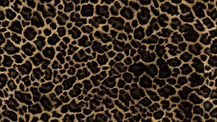 Obraz premium leopard, fluffy background, spots, skin texture, fur, dark brown background, stylish design