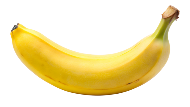 close up of isolated banana isolated on transparent background png