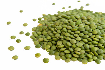 green lentils on a background isolated on transparent background png