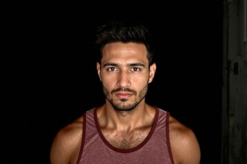 Fototapeta premium Stylish Male Portrait in Tank Top