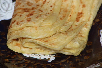 Traditional Moroccan Flatbread known as Msemmen